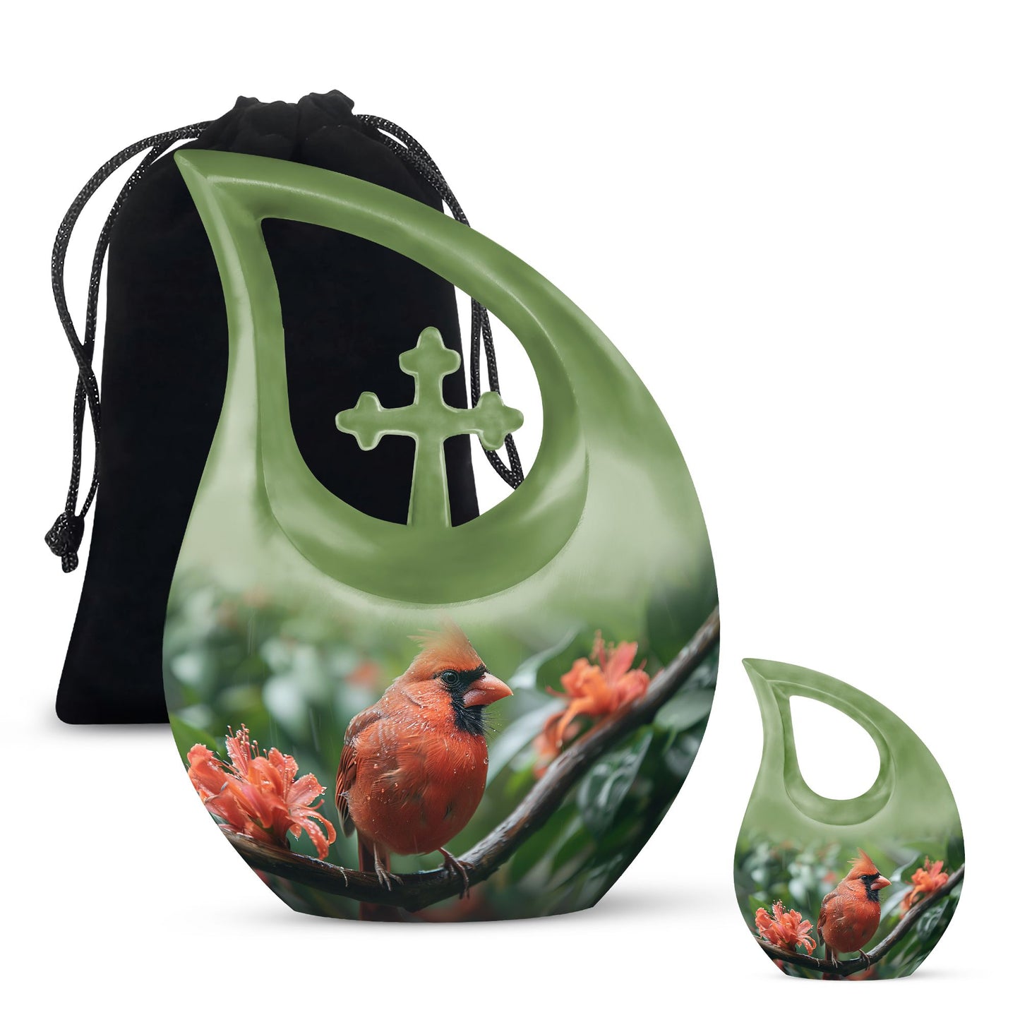 Cardinal Bird urn