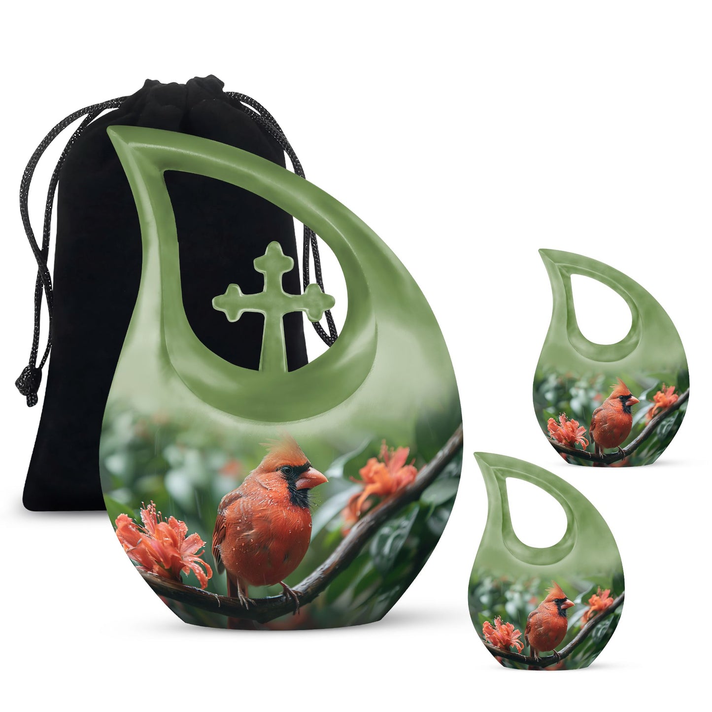 Cardinal Bird urn