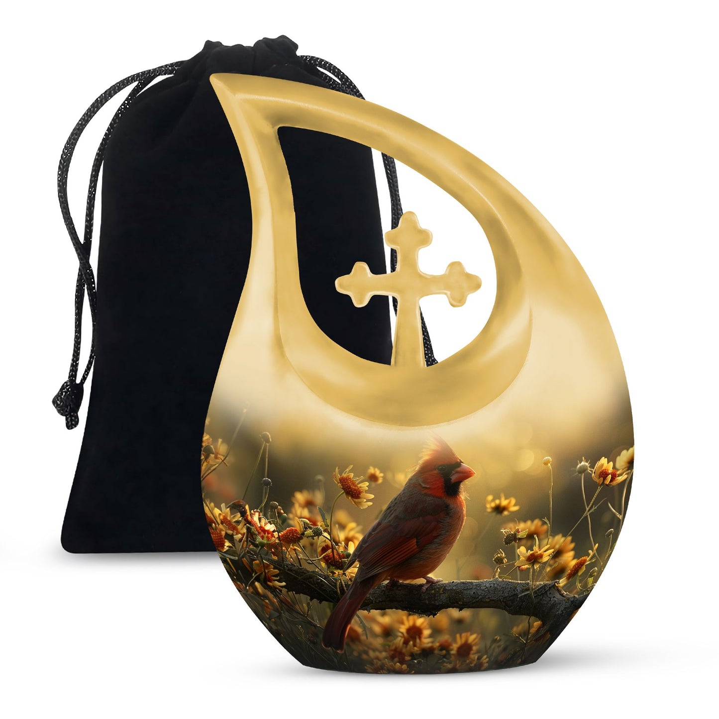 Cardinal Bird urn