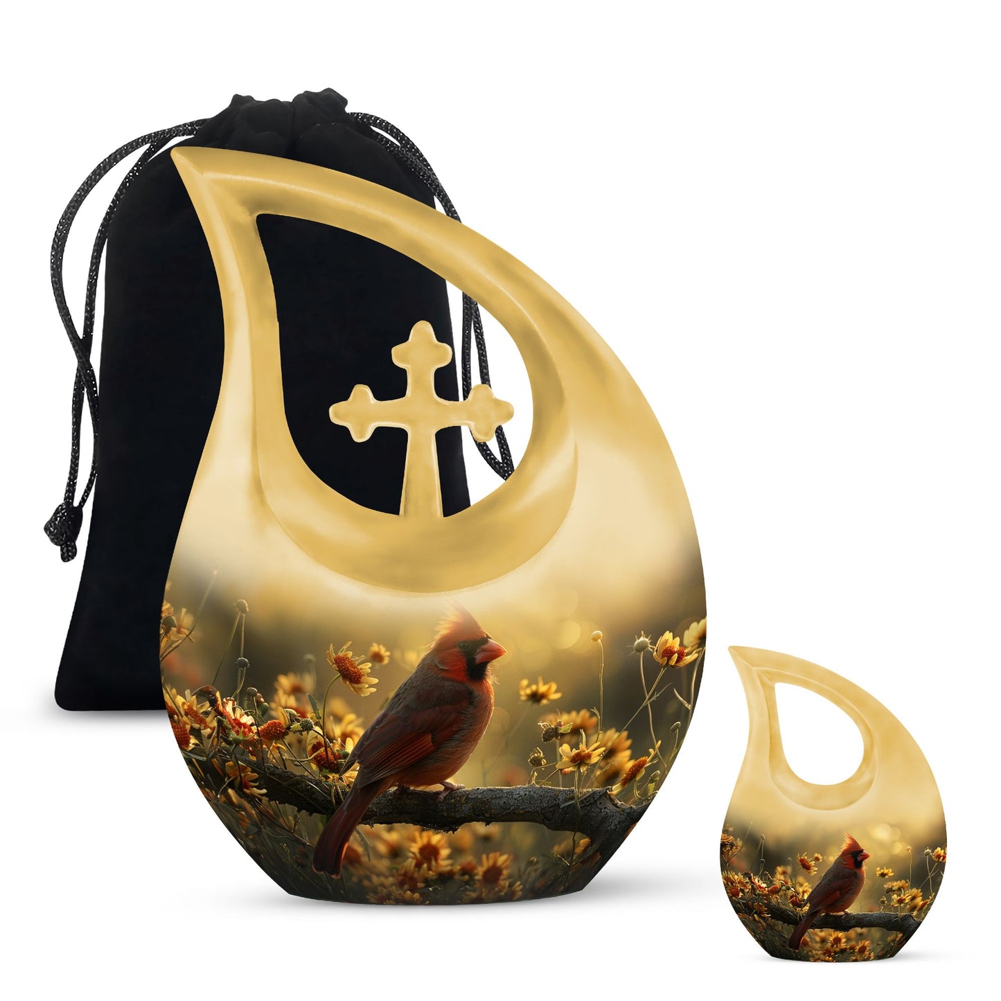 Cardinal Bird urn