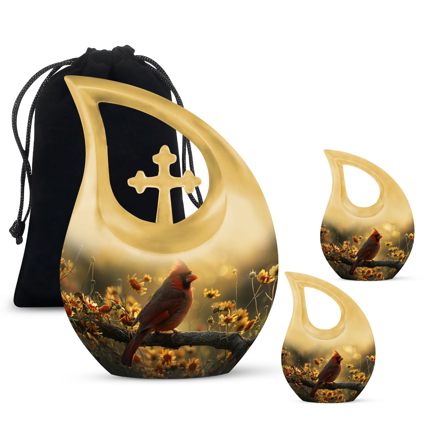 Cardinal Bird urn