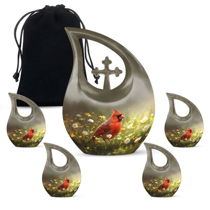 Cardinal Bird Urn