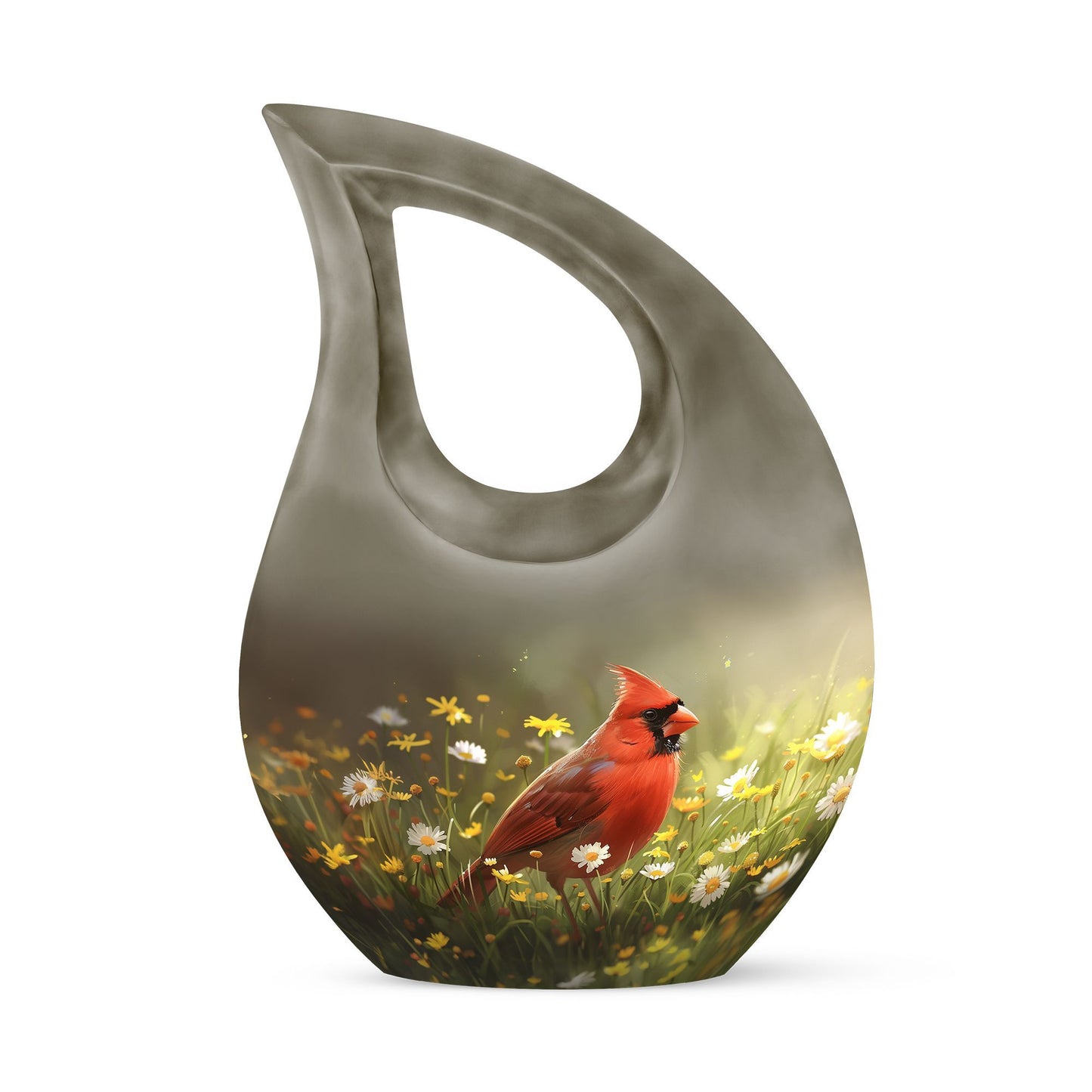 Cardinal Bird Urn