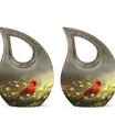 Cardinal Bird Urn
