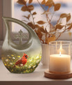 Cardinal Bird Urn