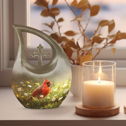 Cardinal Bird Urn