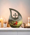 Cardinal Bird Urn