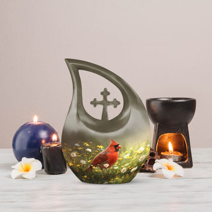 Cardinal Bird Urn