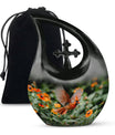 Cardinal Bird Theme Large Urn 10 Inch