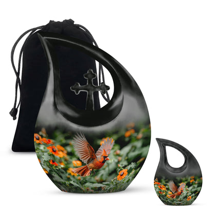 Cardinal Bird Themed Large Urn