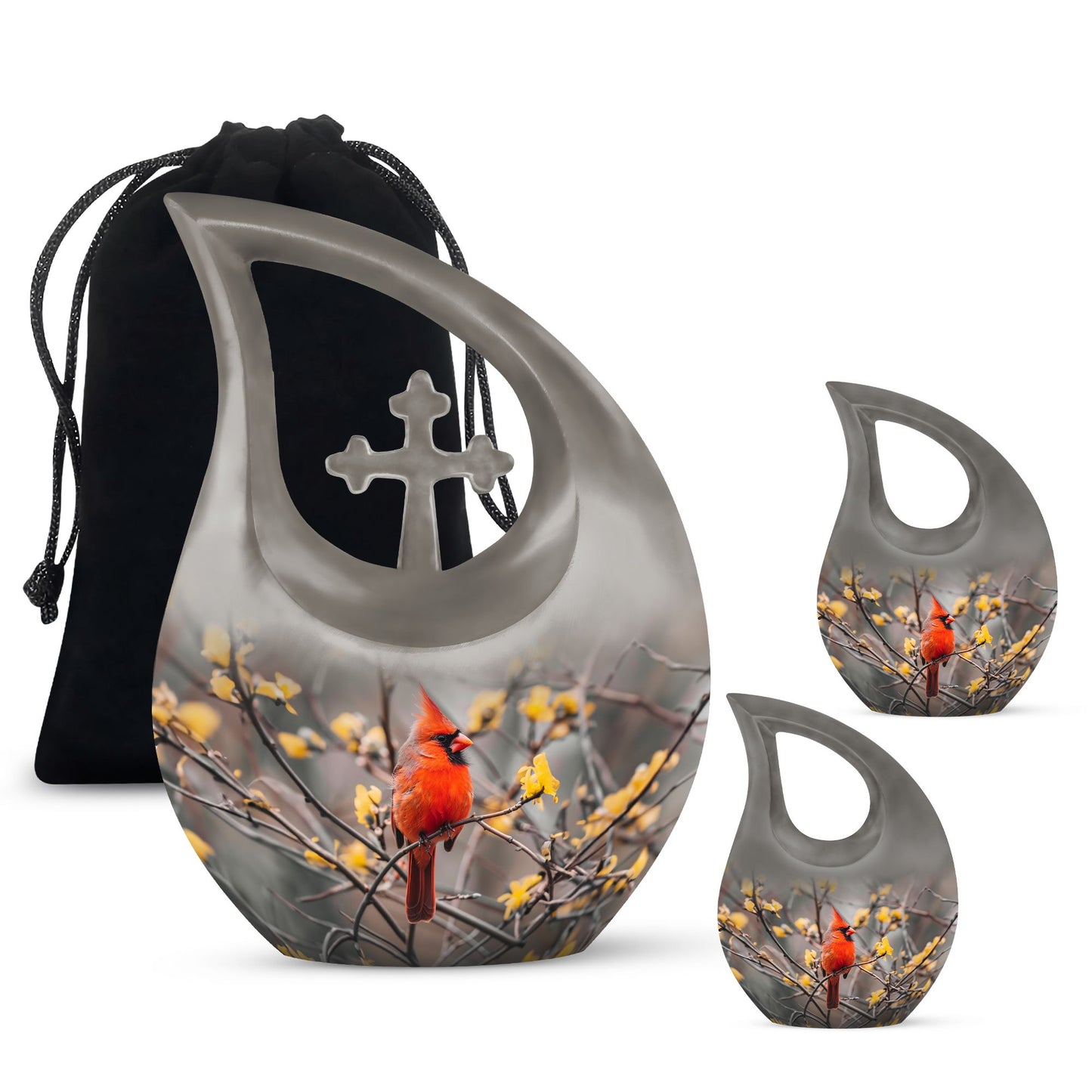 Cardinal Bird Urn