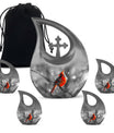 Cardinal Bird Theme Large Urn With 4 Keepsake Urn