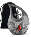 Cardinal Bird Theme Large Urn 10 Inch