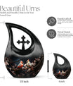 Cardinal Bird Urn with Cross Drop design, affordable funeral choice