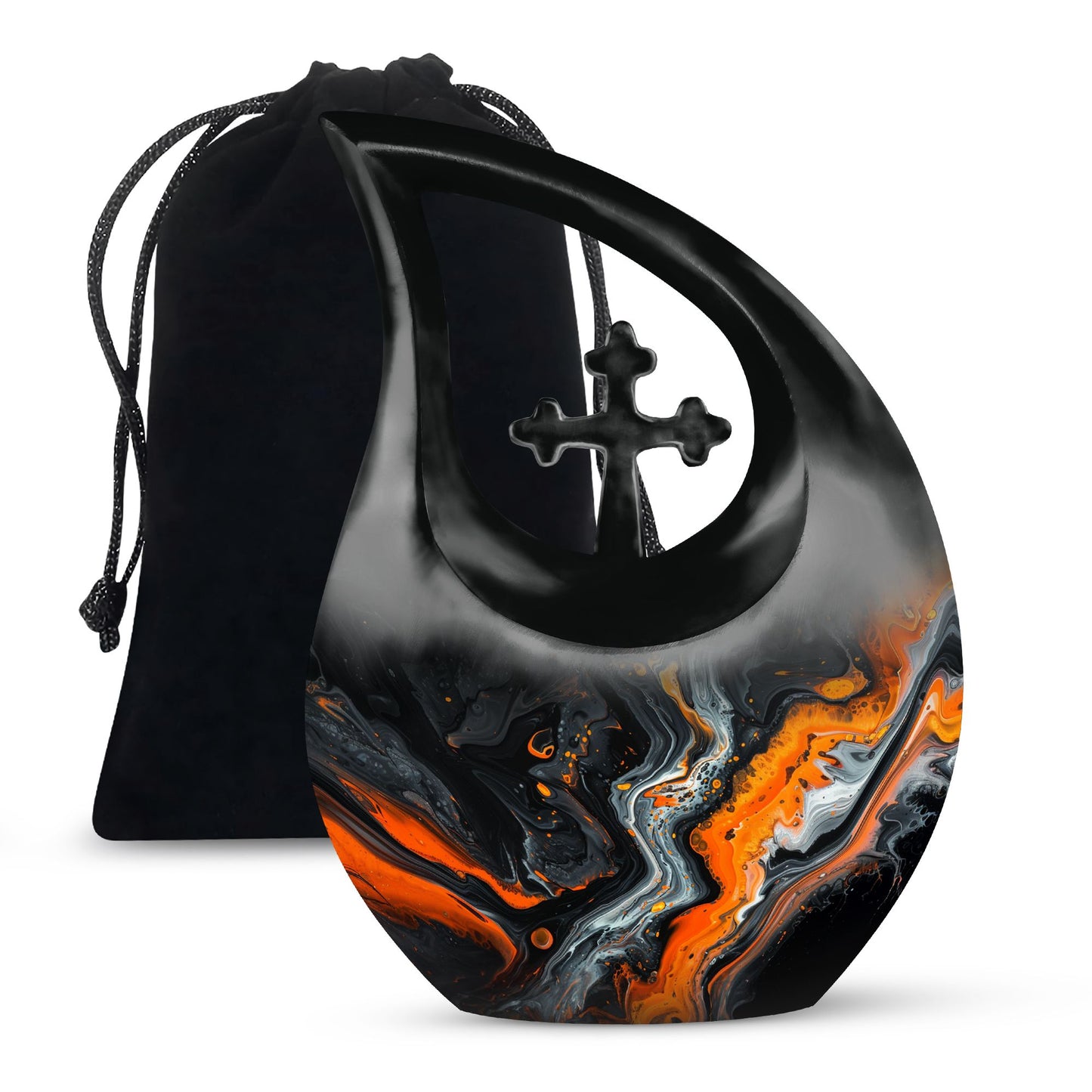 Abstract Theme Large Urn 10 Inch