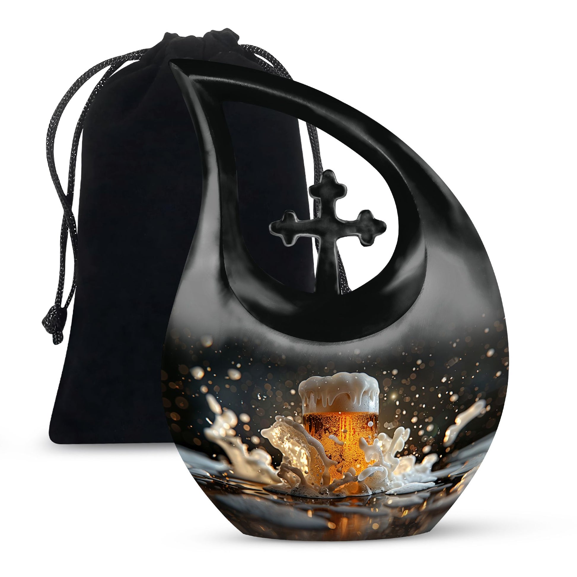 Beer Theme Large Urn 10 Inch