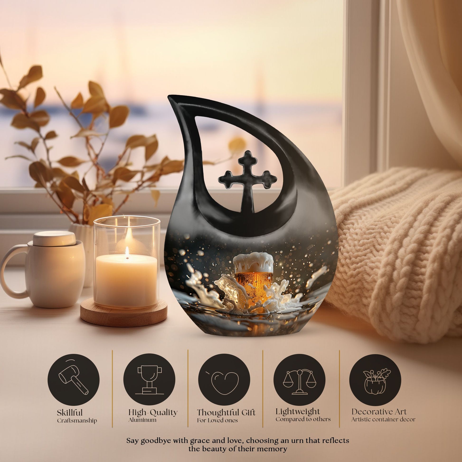 Affordable 10-inch Cremation Urn