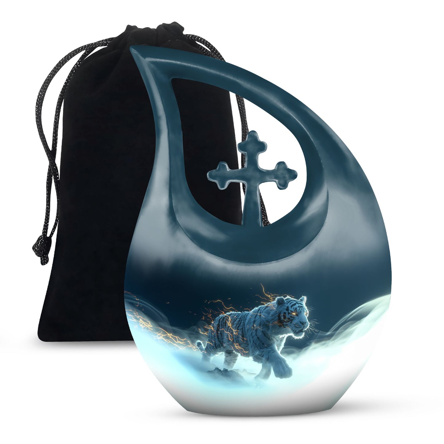 Tiger themed Memorial Urn 