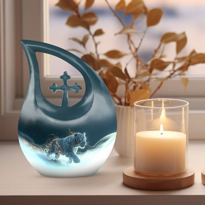 Tiger themed Memorial Urn 
