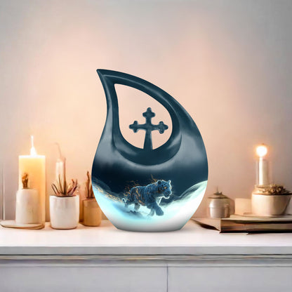 Tiger themed Memorial Urn 