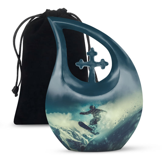 10-inch Snowboarding Urn