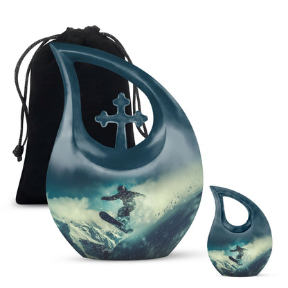 10-inch Snowboarding Urn
