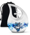 Wolf Theme Large Urn 10 Inch