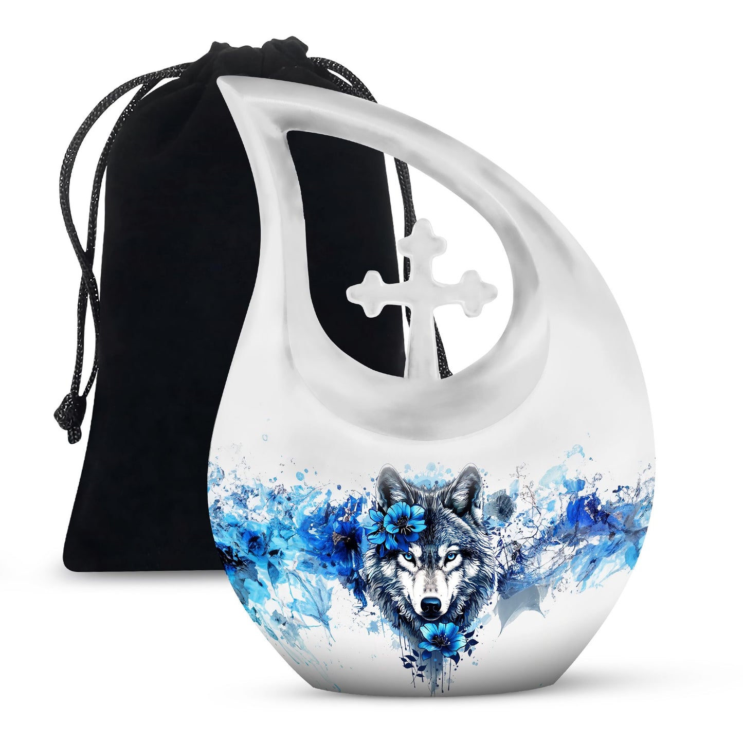 Wolf Theme Large Urn 10 Inch