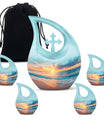 Sunset Beach Theme Large Urn With 4 Keepsake Urn