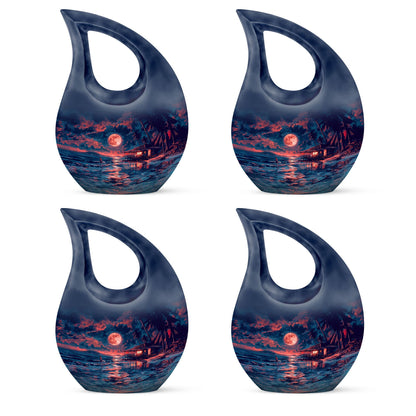 Night Beach Theme 3 Inch Keepsake Pack of 4