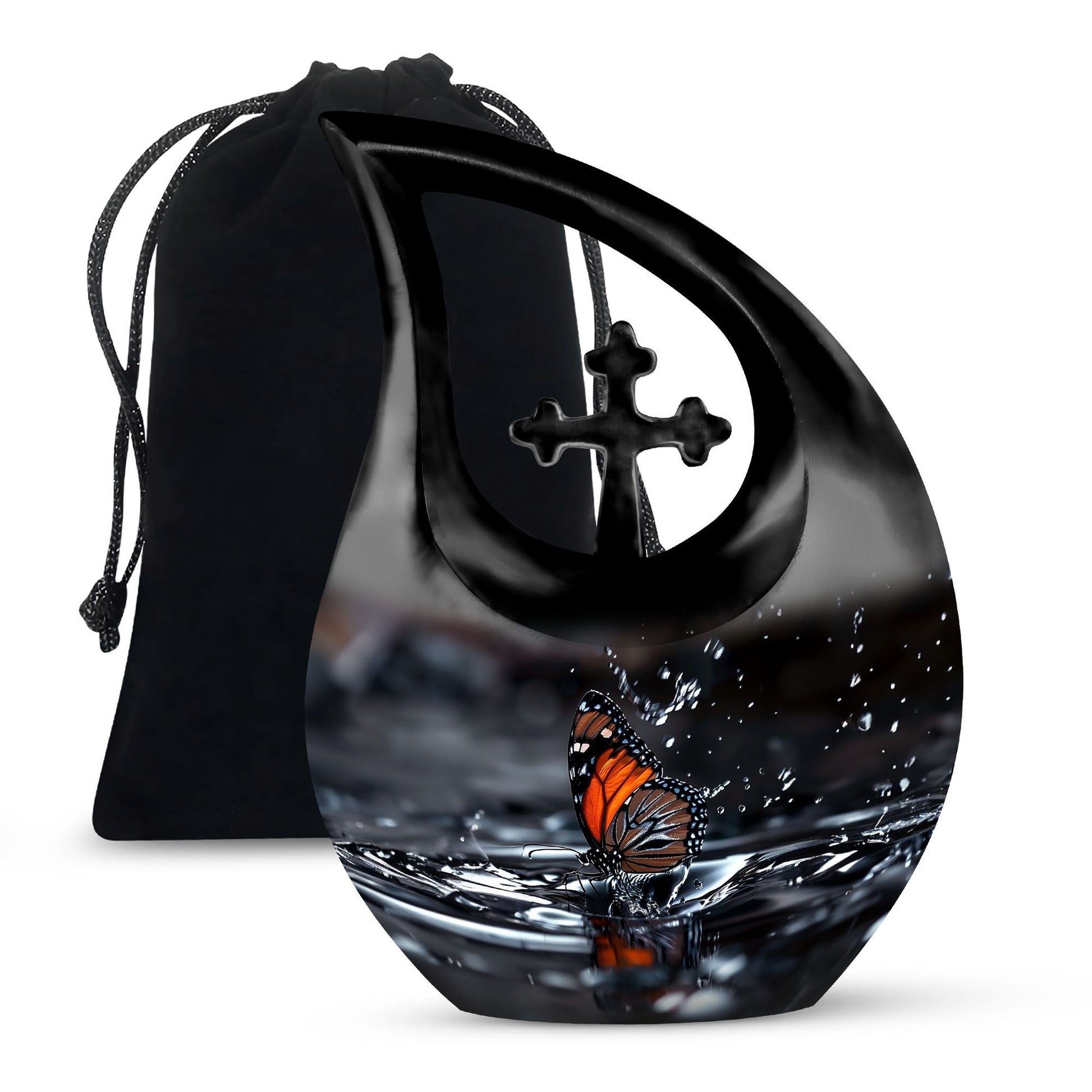 Butterfly Theme Large Urn 10 Inch