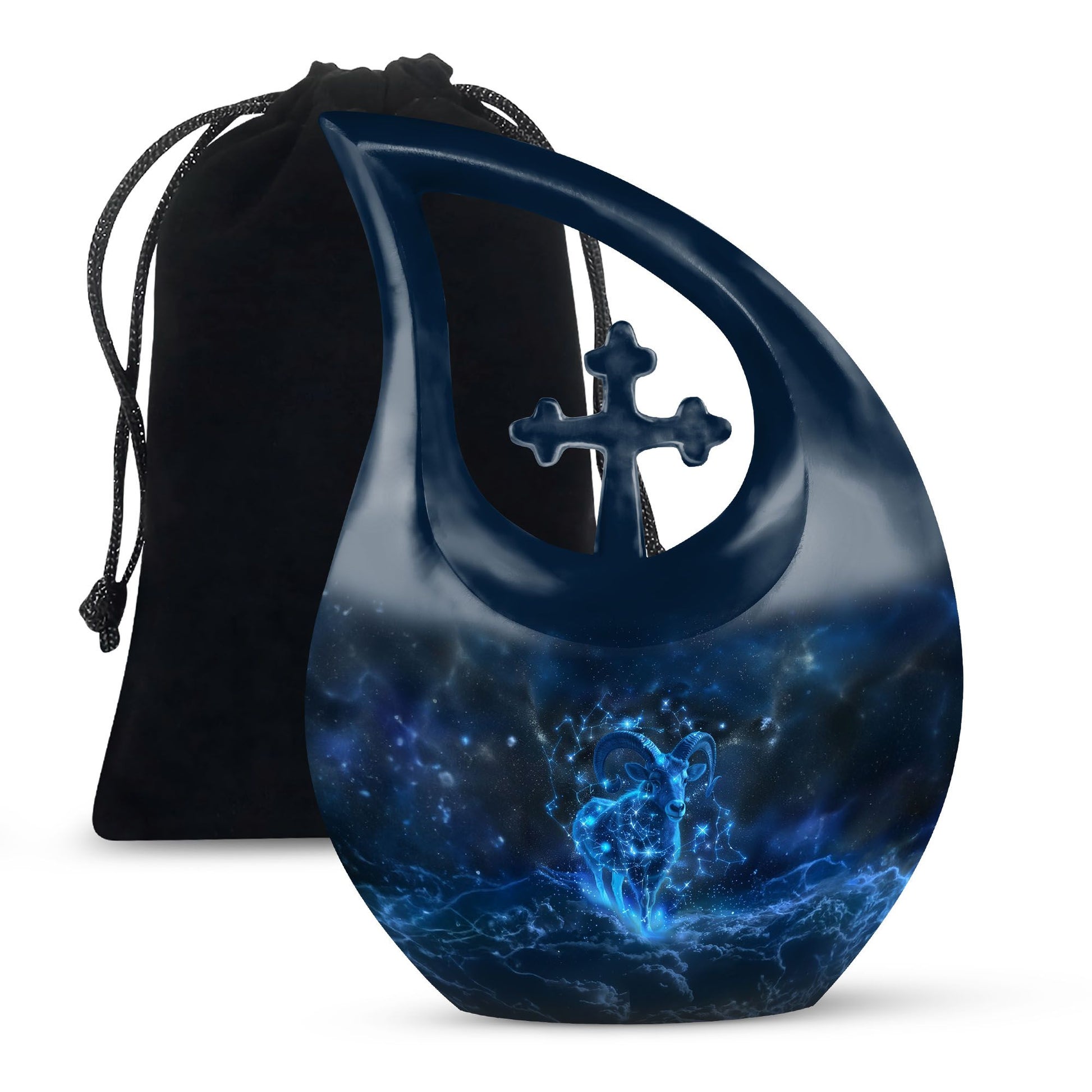 Goat Theme Large Urn 10 Inch