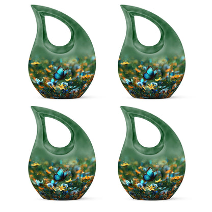 10-inch Butterfly themed Cross Drop urn