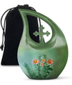 Flowers Theme Large Urn 10 Inch