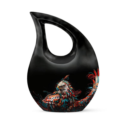 Eagle Urn with Cross Drop design