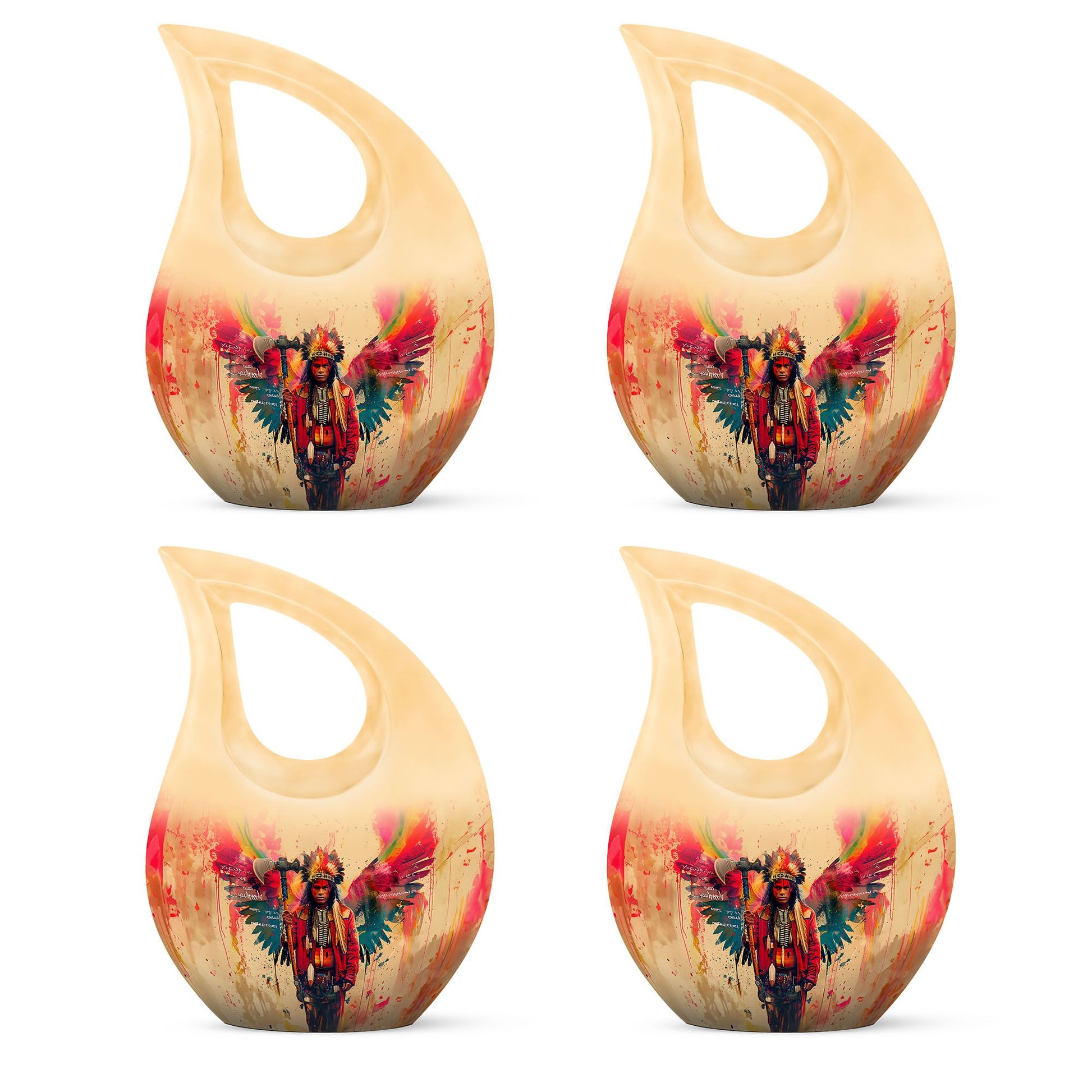 Tribe Man Theme 3 Inch Keepsake Pack of 4