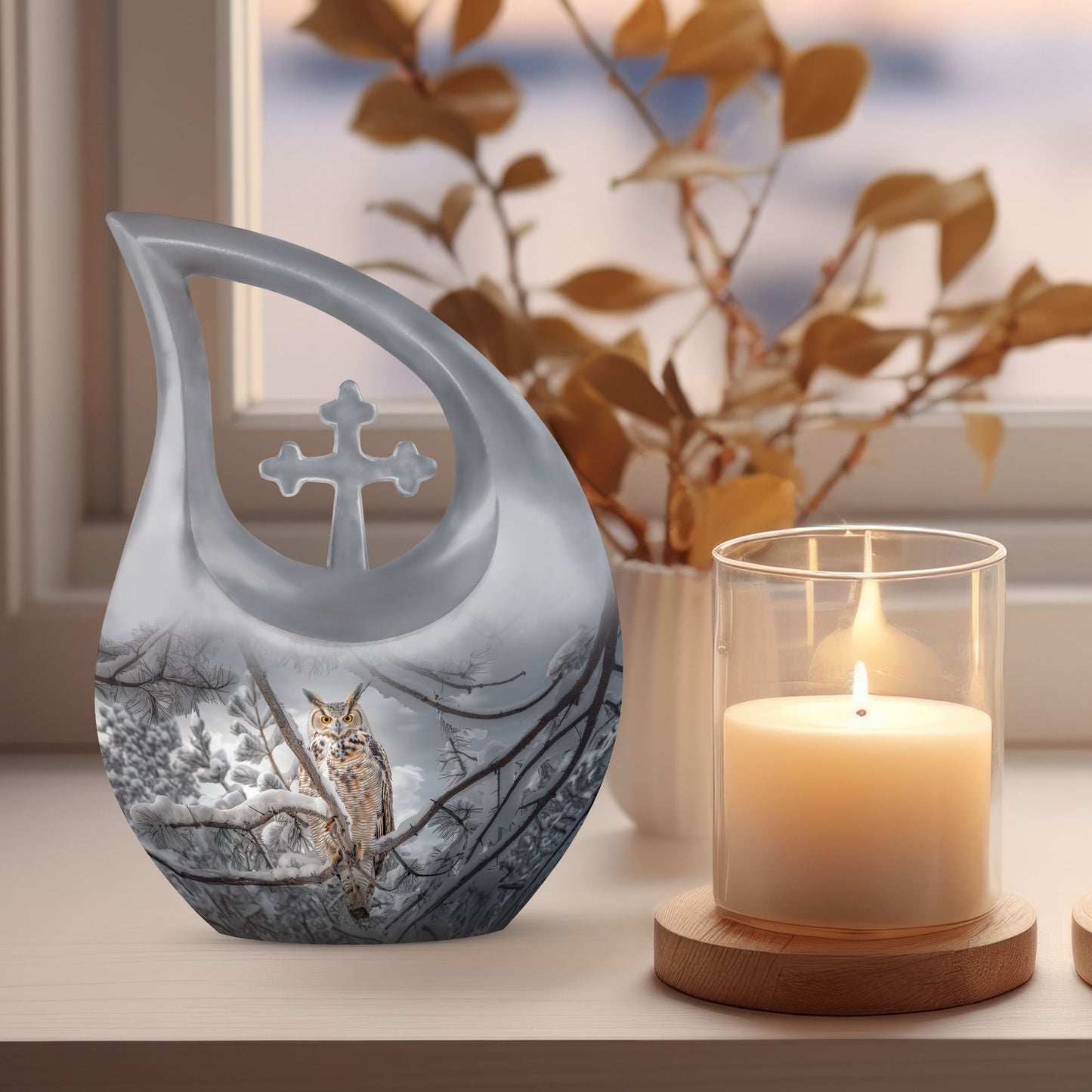 10-inch Owl urn