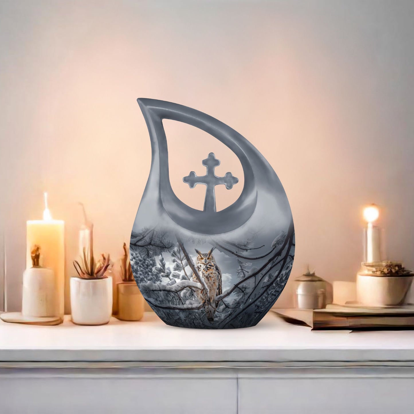 10-inch Owl urn