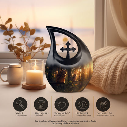 Owl Themed 10-Inch Urn for Ashes
