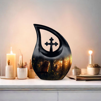 Owl Themed 10-Inch Urn for Ashes