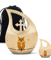 Owl Theme Large Urn With 1 Keepsake Urn