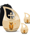 Owl Theme Large Urn With 2 Keepsake Urn