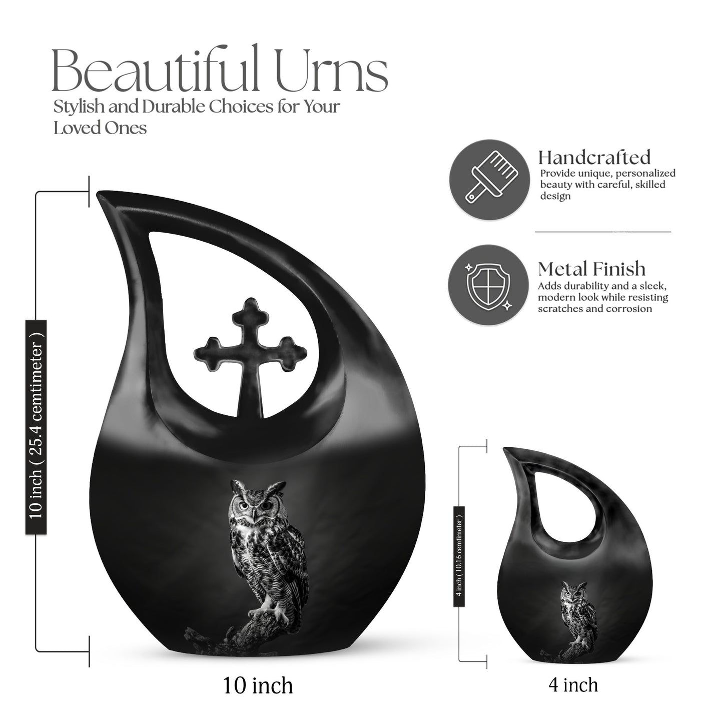 10-inch Owl Urn