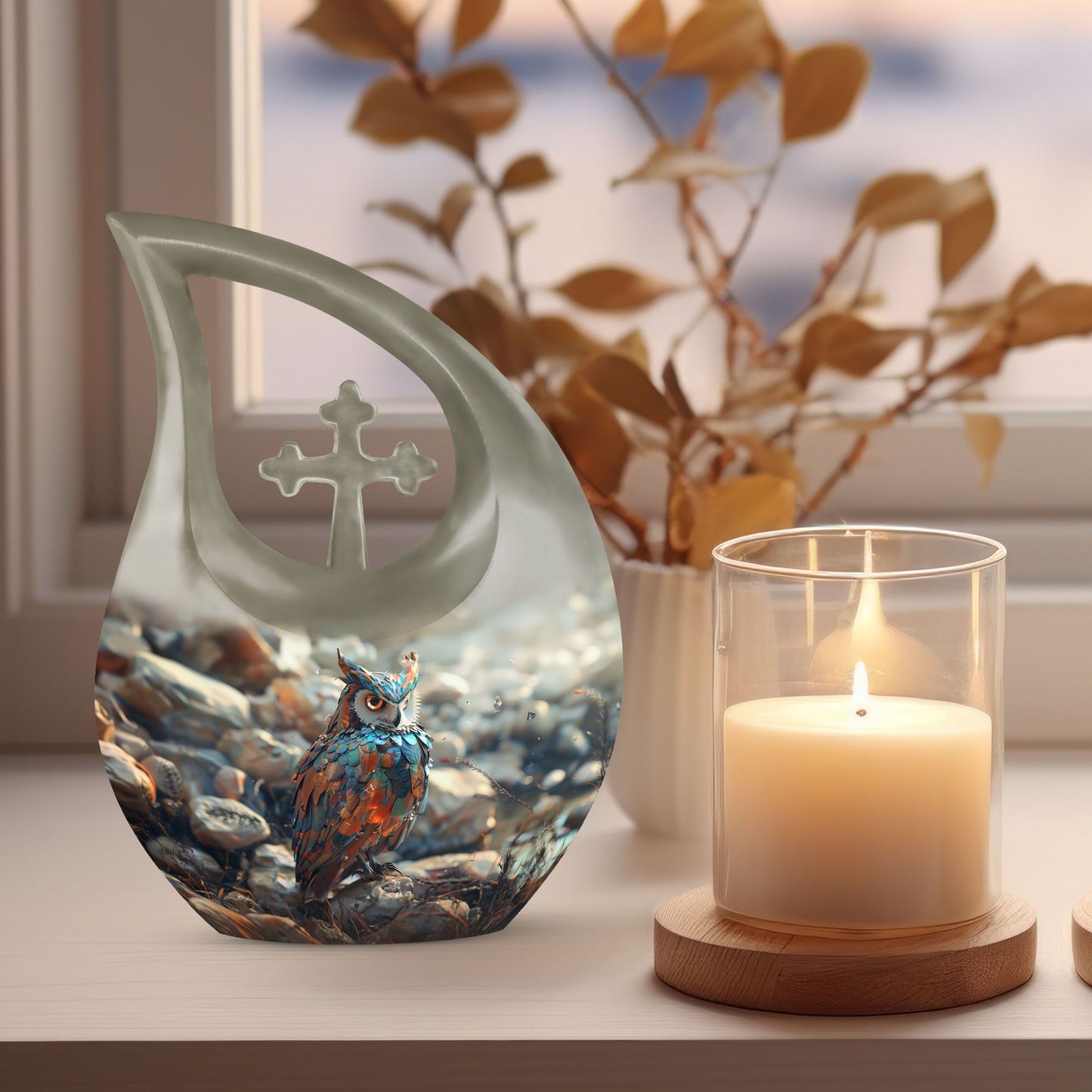 10-inch Owl Cremation Urn