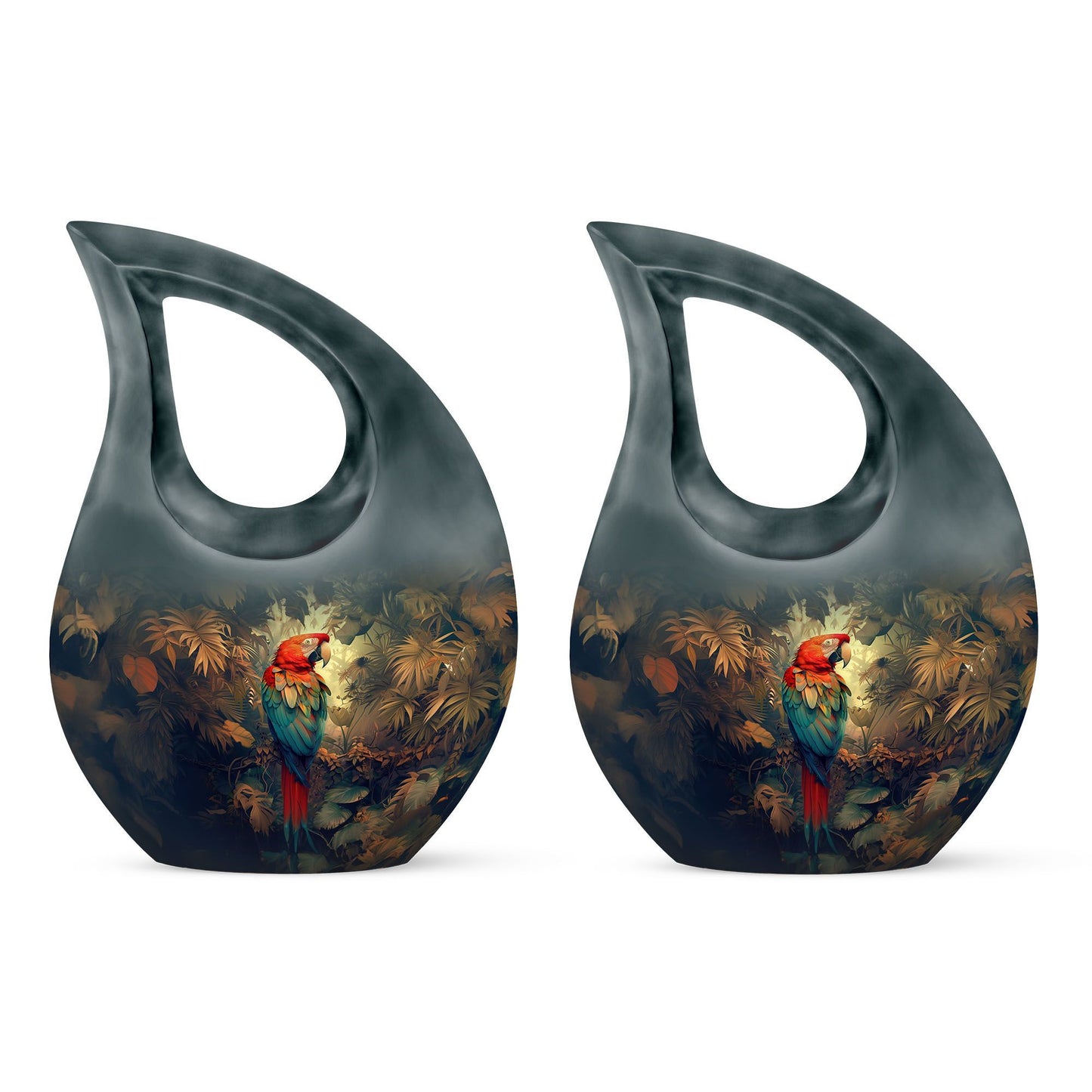 Macaw Parrot Cross Drop Design Urn