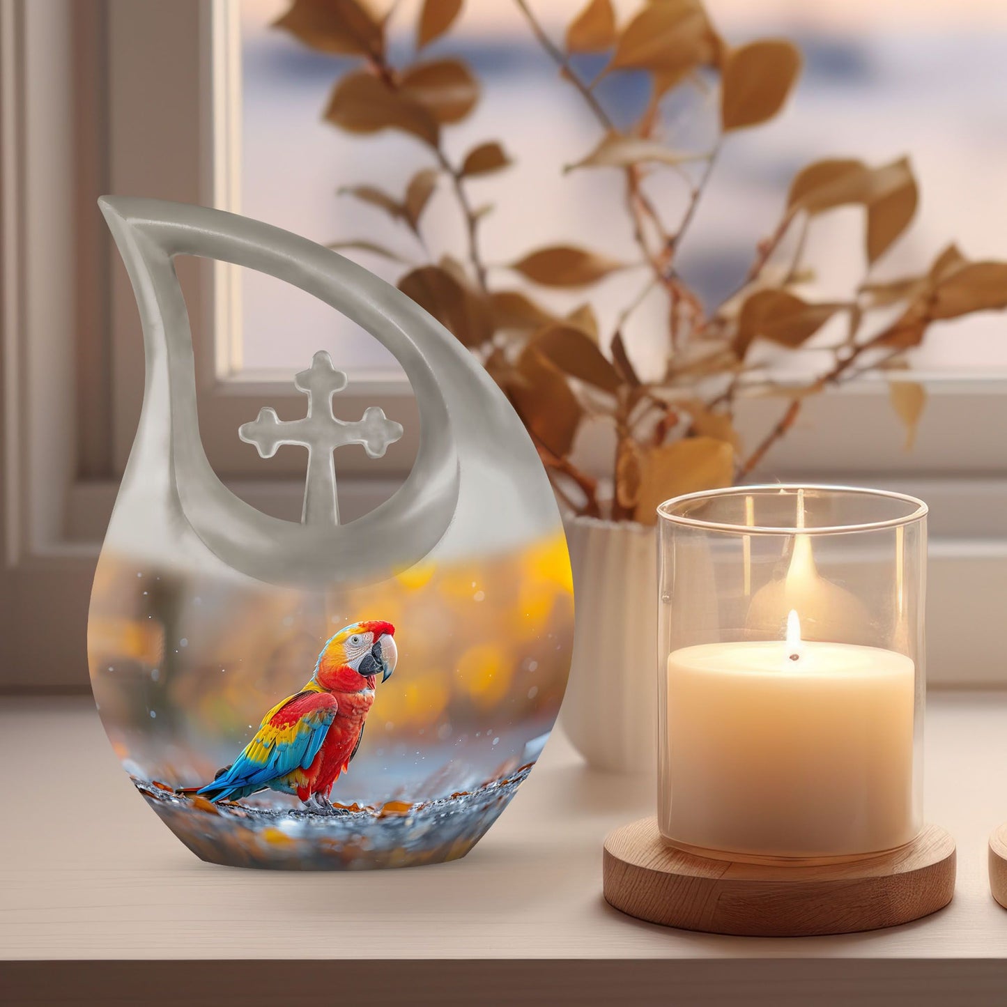 Unique Macaw Parrot Urn