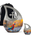 Macaw Parrot Theme Large Urn With 1 Keepsake Urn