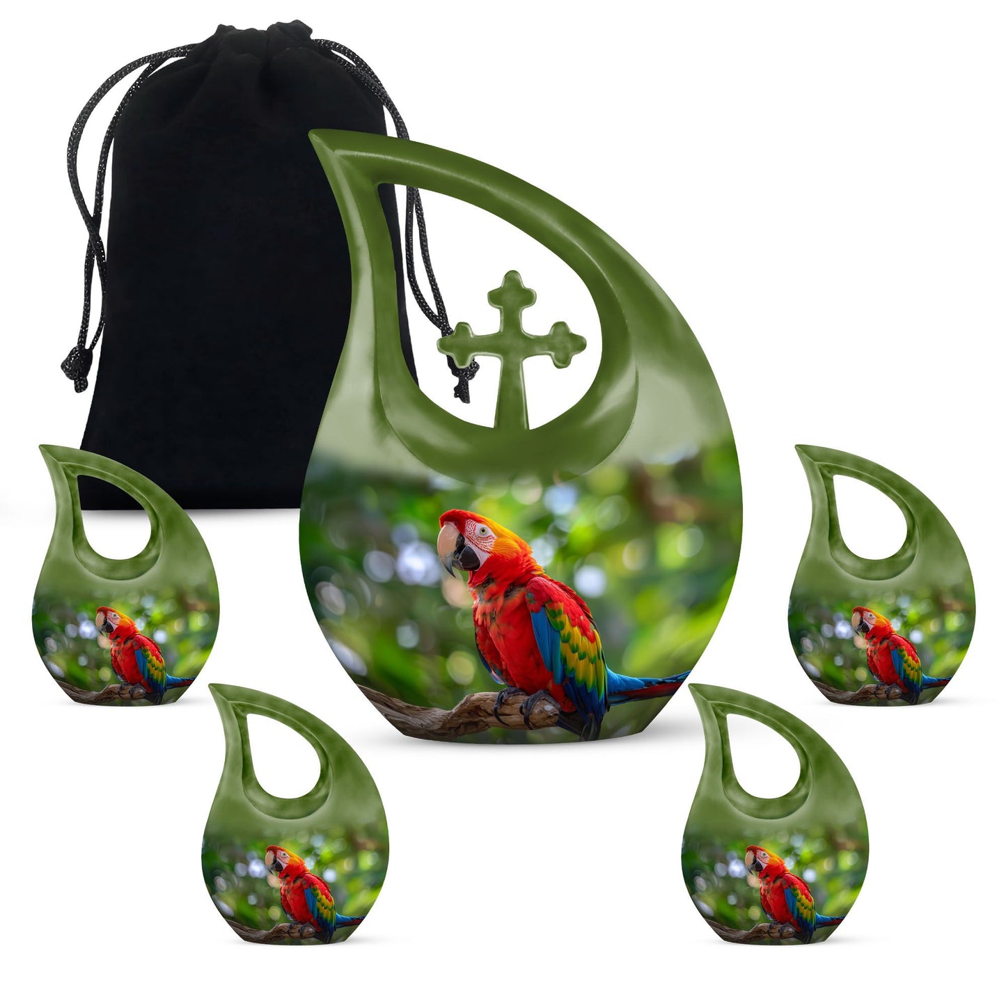 Personalized Bird Memorial Urn for Human Ashes - 10-inch, 200 cu in - Yatskia