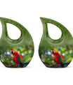 Macaw Parrot-themed urn, Large 10-inch Aluminium