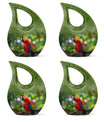 Macaw Parrot-themed urn, Large 10-inch Aluminium